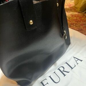 Furla Black Leather Women's Tote